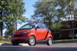 Averitt gave away this Smart Car, a 40-mile-per-gallon car sold through Mercedes-Benz dealerships, to one lucky associate whose team or facility showed measured improvement in conservation and efficiency. Another 20 associates won a $500 gas card.