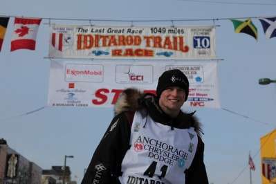 Dallas Seavey at Iditarod start