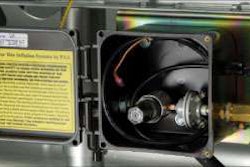 The Meritor Tire Inflation System by P.S.I. monitors tire health, flashes appropriate warnings and counters a low-pressure situation by taking air from the tractor-trailer’s air system and inflating any tire that is registering low.