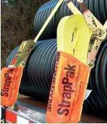 Cargo securement device suppliers are coming to market with innovations to make proper cargo securements easier and more ergonomic. The StrapPak from Kinedyne securely bundles strap ends to prevent premature wear that could lead to a CSA 2010 violation.