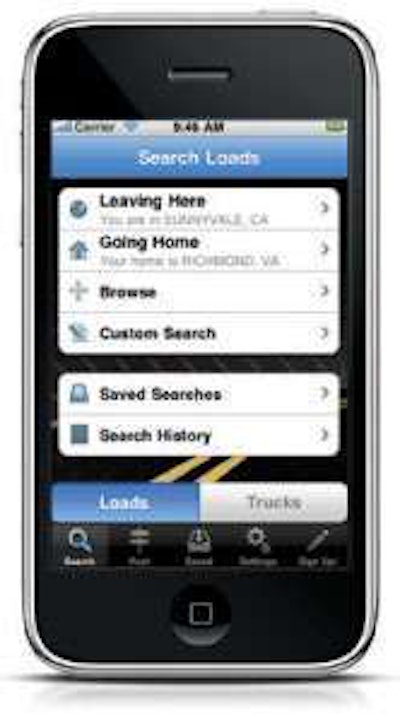 The iGetloaded app for the Apple iPhone, developed by Getloaded.com, brings GPS-based load searching and posting to freight matching.