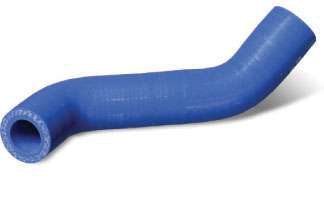 Coolant hoses can be custom-designed for a specific application to avoid problems with hose distortion when installed between fittings that are not coaxial.