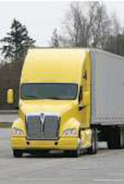 The Kenworth T700’s 485-hp Paccar MX engine gets a fully-loaded 53-foot trailer moving with minimal fuss.