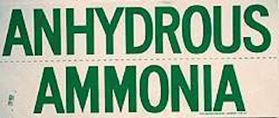 Anhydrous Ammonia Decal V5 Grn