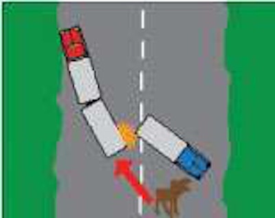 John Doe tried to avoid hitting a moose in his lane, but he sailed out of control on black ice and was clipped by a straight truck traveling in the opposite direction. Was this a preventable accident?