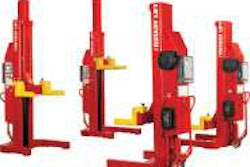 While Rotary Lift’s most popular product for Class 8 vehicle service is the Mach 4 mobile column lift, some fleets may prefer the company’s SM18 four-post surface lift for medium-duty applications.