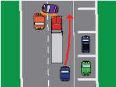 An impatient driver who tried to pass John Doe’s straight truck on his right side lost control, ended up sideways and was hit by both Doe’s truck and a car pacing Doe to his left. Was this a preventable accident?