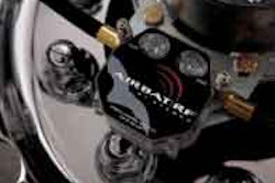 Stemco’s AirBat RF product line includes a driver alert system with an in-cab display and a handheld reader that a technician could use to monitor tire pressures.