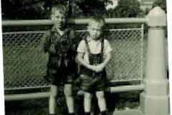 Tapp’s father was fluent in about 15 different languages, and young Carl (left) and his brother, Richard – shown here in Germany in 1961 – grew up speaking German as their first language.