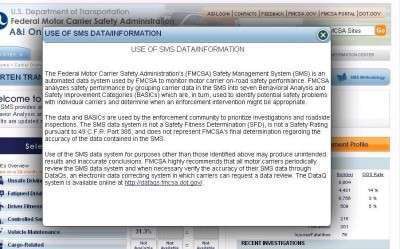 A key part of the settlement between FMCSA and three trucking groups is replacement of the current website disclaimer on carriers' SMS data.