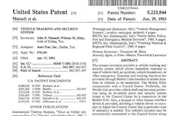 Vehicle Tracking Patent