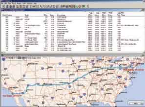 ALK Technologies has included precise toll plaza information (shown in far right column) in the version 24 release of its PC Miler mileage, mapping and routing software.