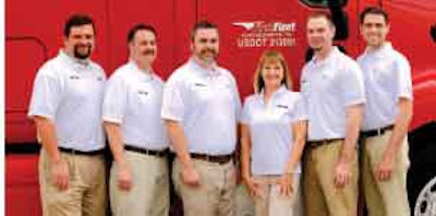 The Information Technology Team at FirstFleet consists of, from left, Jeff Tudor, technical support specialist; David Sivils, director of IT administration and fuel performance; Adam Bond, network administrator; Linda Bochar, analyst/EDI coordinator; Grant Williams, programmer/analyst; and Austin Henderson, director of IT infrastructure and innovation.