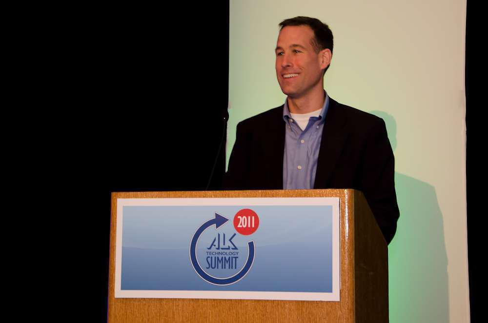 Paul Will, president and COO of Celadon Group gives the keynote address. Photo by Brandt Steinhauser