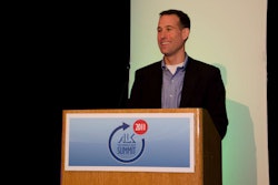 Paul Will, president and COO of Celadon Group gives the keynote address. Photo by Brandt Steinhauser