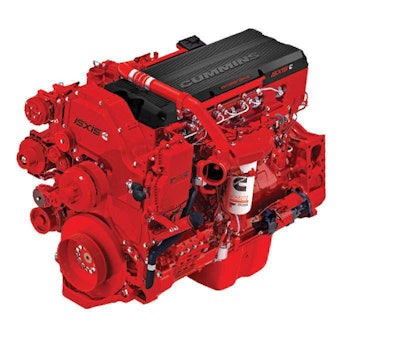 The 2010 Cummins ISX has a smaller exhaust gas recirculation system because the engine uses selective catalytic reduction.