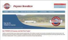 The revamped Transflo Express Website provides improved access to Pegasus TransTech for support and information as well as quick access to scanned documents.