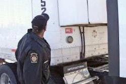 The Pennsylvania Turnpike’s East-West route (Interstates 76/276) and its Northeast Extension (I-476) intersect with the toll-free southern sections of I-476 at the Mid-County Interchange in Norristown, Pa. This is a favored location for truck inspections in Eastern Pennsylvania because of a high volume of truck traffic. Trooper David Hodges of the Pennsylvania State Police pulled this truck aside after the driver paid his toll.