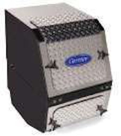 Carrier’s APU has quick-release fasteners so drivers and technicians can get inside to check fluid levels more easily.