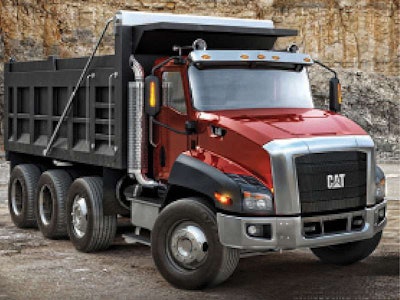 Caterpillar’s CT13 diesel engine, based on Navistar’s MaxxForce 13, provides 475 horsepower to get the CT660 up and moving in a hurry – even with a full load in the dump.