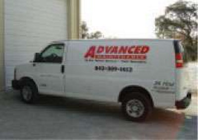Advanced Maintenance uses 60 smaller trucks – such as ¾-ton or 1-ton vans with a variety of nameplates – since most of the company’s mobile maintenance work is conducted within a 60-mile radius of a home shop.