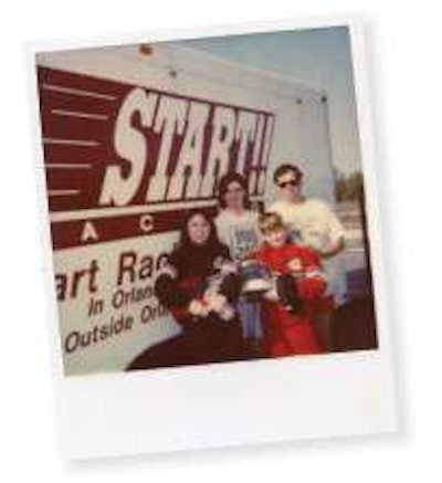 Joe Stianche – here with his wife, Barbara, and sons, Joey and William – has many hobbies, but racing always has been a family affair and a second passion.