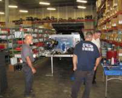 Frame Service’s parts department has a computer software system that logs all parts sold and used.