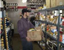 At wensel truck centers, the counter staff finds out which parts are on the shelves.