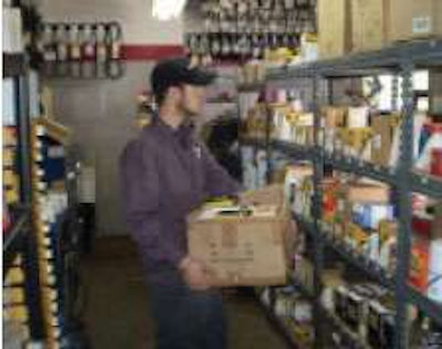 At wensel truck centers, the counter staff finds out which parts are on the shelves.