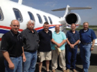 From left: Gary Stang, Walter Hooper, Mike Vasseau, Julian Dmyryszyn, Al Ritter and Rollie Anderson