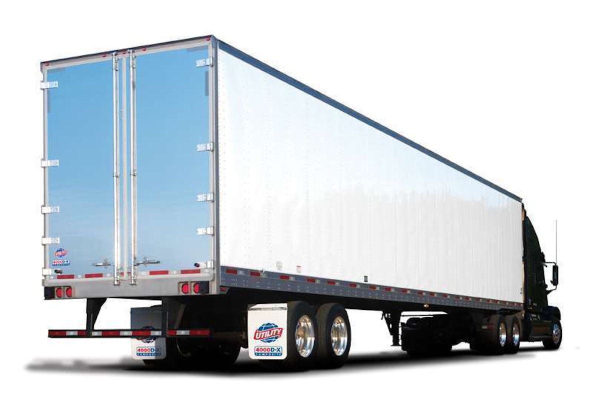 Utility dry van shop trailers