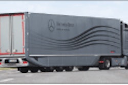 Mercedes-Benz says its “Aerodynamic Truck & Trailer” concept results in 18 percent less air resistance and almost 5 percent improvement in fuel consumption.