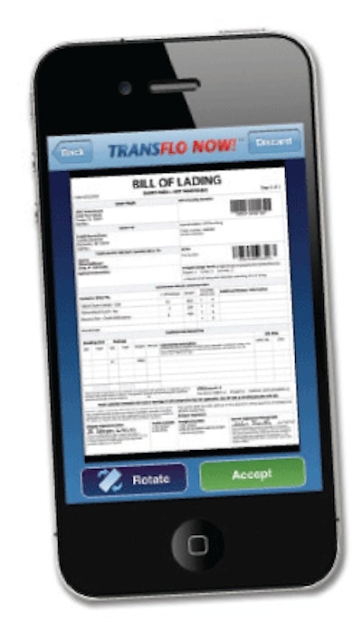 Pegasus TransTech’s Transflo Now Mobile is designed to speed document delivery by allowing drivers with Android phones to capture and send high-quality images electronically.