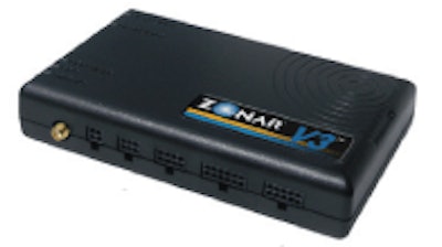 Zonar’s V3 telematics platform is designed with GPS tracking, 3G high-speed data connection, a built-in accelerometer, Wi-Fi and power sleep mode.