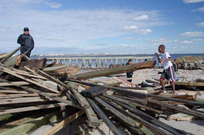 The Atlantic City, N.J., boardwalk was destroyed by Hurricane Sandy.