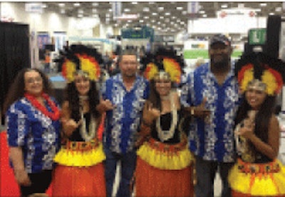 At GATS, Transport America’s recruiting team used hula dancers at its booth to promote a Hawaiian trip giveaway for anyone outside the company with a CDL.