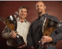 John Dobberpuhl, left, was the top all-around winner in the Medium-Duty Division, and Jason Swann was the all-around prize winner in the Heavy-Duty Division.