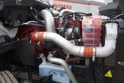 This 500-hp Cummins ISX15 powered the ProStar+ driven during the test run.