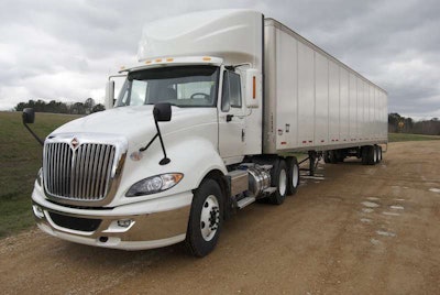 The International ProStar+ test truck was nothing special – simply a pearl-white daycab tractor with a 500-horsepower Cummins ISX15 under the hood.