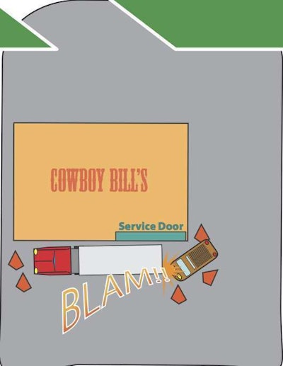 John Doe was waiting to be unloaded when a pickup roared around the corner of the restaurant and smashed into his trailer’s ICC bar. Was this a preventable accident?