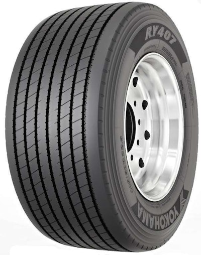 Yokohama’s TY517 ultrawide-base drive tire is designed for added traction, long and even wear and increased durability and retreadability.