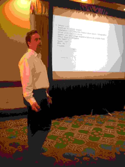 Mesilla Valley Transport’s Mike Kelly gave a seminar session Tuesday, May 21, discussing business intelligence for fleets at the 2013 CCJ Spring Symposium in Birmingham, Ala.