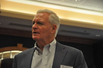 Pilot Flying J CEO Jimmy Haslam talks with fleet representatives, managers and executives at the 2013 Scopelitis Transportation Seminar May 16.