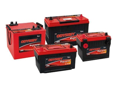Odyssey batteries feature EnerSys’ Thin Plate Pure Lead technology designed to allow a faster recharge.