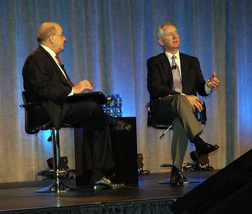 Governor Bill Graves answers questions about the economy, politics at the 2013 Commercial Vehicle Outlook Conference.