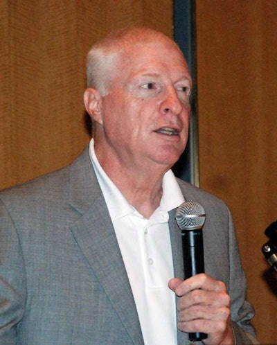Tim Kohl, president of Marten Transport, talks at the Avondale Partners session in Dallas.