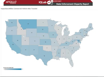 Truck inspections per million commercial vehicle miles traveled (Vigillo graphic)