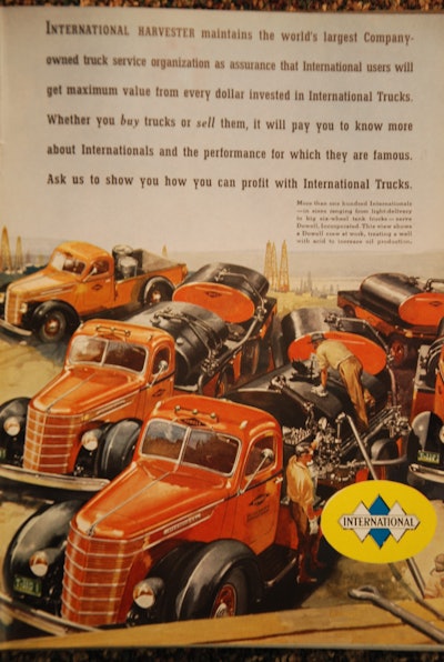 International Harvester was one of the largest companies on the planet by the 1930s — and its advertising budget reflected that fact. Colorful International ads dominated CCJ in this era showcasing the company — and its trucks — as a crucial force helping establish the United States as a burgeoning superpower.