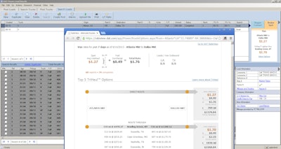 RateView from DAT shows revenue on a round-trip basis, including a Tri-Haul option.