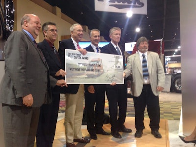 Kinston, N.C.-based Tidewater Transit wins the 2013 Volvo Trucks Safety Award in the +20-million-mile category.